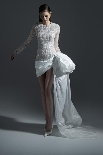 Короткое свадебное платье с открытой спиной #1123